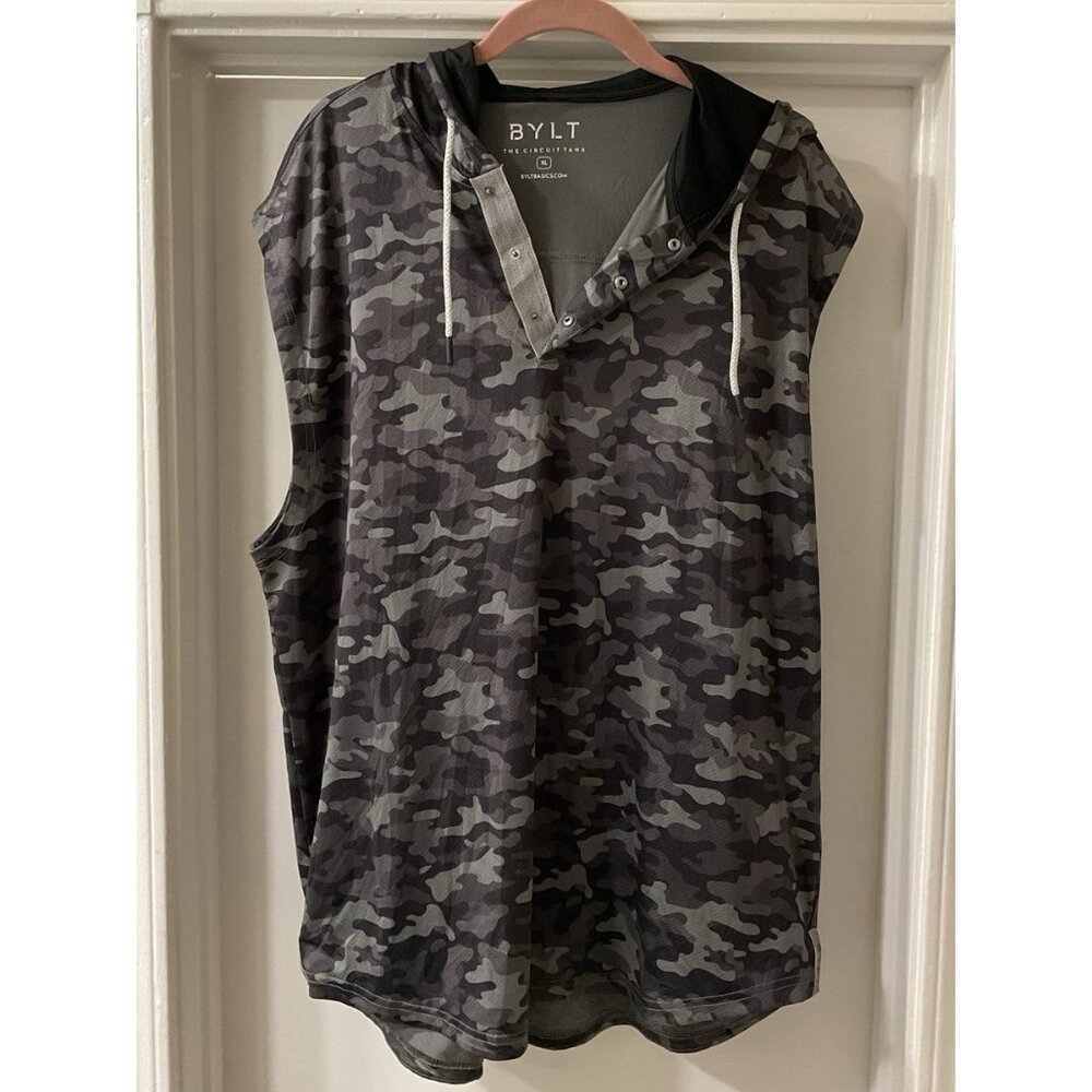 BYLT Circuit Tank Hooded Pullover Camo Size XL